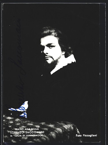 Cartolina cantante lirico